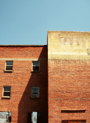 Bricks and blue