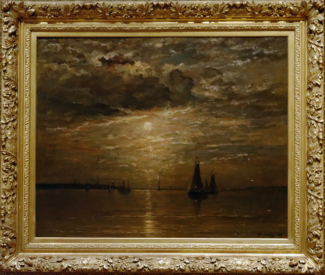 "Lune dans le ciel du soir" - Hendrick Willem Mesdag (1899)