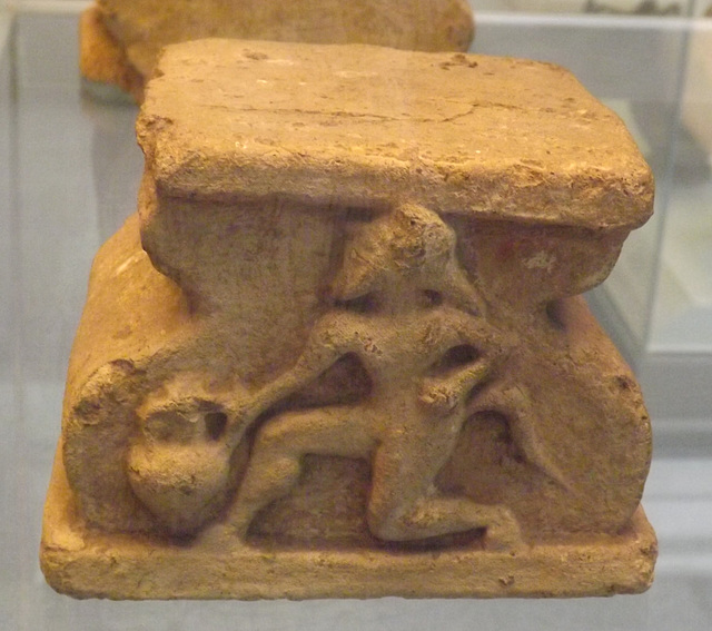 Terracotta Votive Altar with a Satyr Holding an Amphora in the British Museum, May 2014