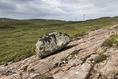 Gneiss erratic on Stoer Group at Druim na Claise 2