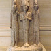 Osiris with his Son Horus and a King in the Louvre, June 2013