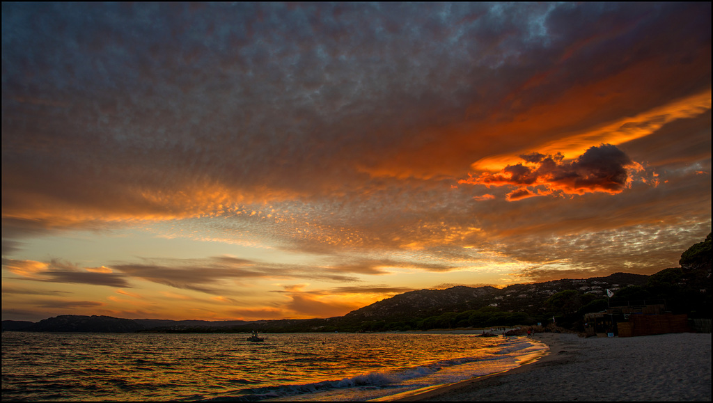 Sunset at Palombaggia Beach