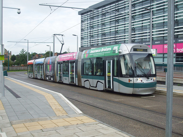 DSCF5300 NET (Nottingham Express Transit) tram 202 in Chilwell - 25 Sep 2016