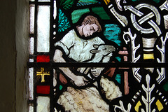 Detail of War Memorial Window, Lowther Church, Cumbria