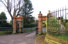 Gate Piers, Easton Hall, Easton, Suffolk