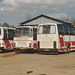 Funstons vehicles at the Chrishall garage – 26 Apr 1989 (83-16)