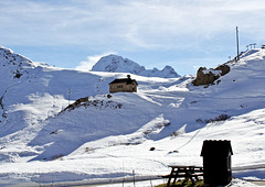 Winter in den Dolomiten (Pordoipass)