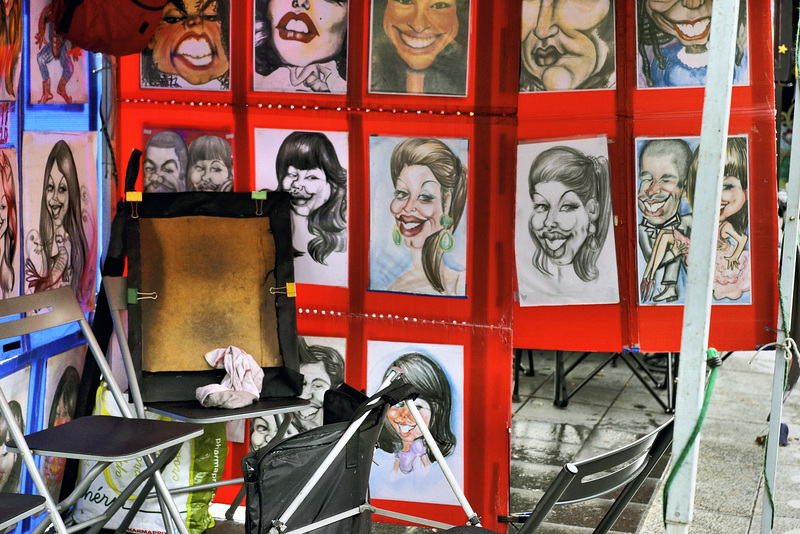 The Caricaturist is Out – Place Jacques-Cartier, Montréal, Québec