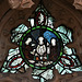 dorchester abbey church, oxon mid c14 mass scene glass roundel (86)