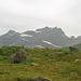 Schnee-Reste bei Flakstad, Nordland