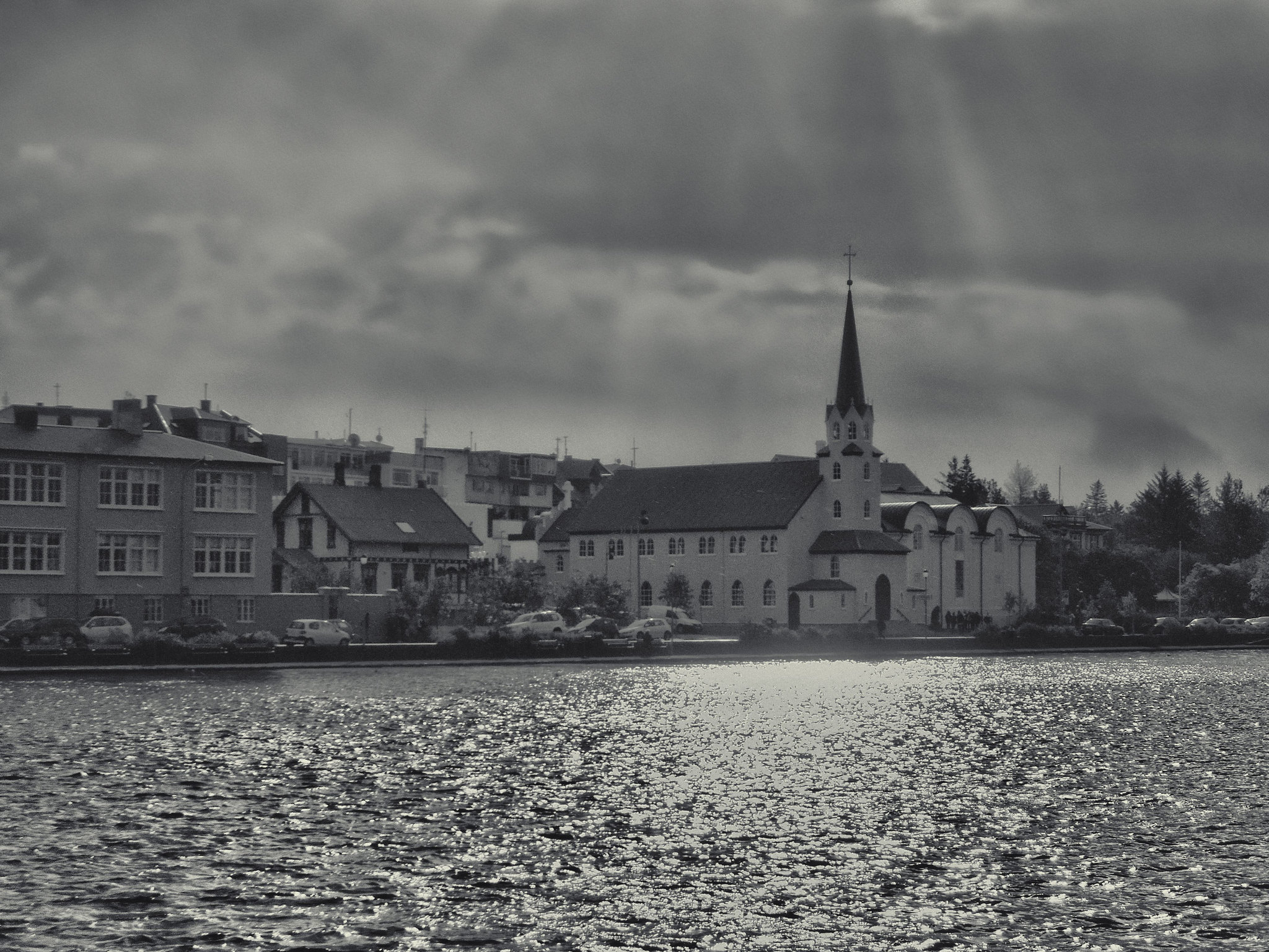 and radiance falls on Reykjavik