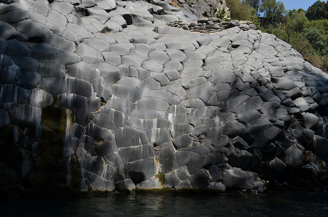 Gole Alcantara Canyon, Fractured Rocks