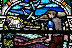 Detail of War Memorial Window, Lowther Church, Cumbria