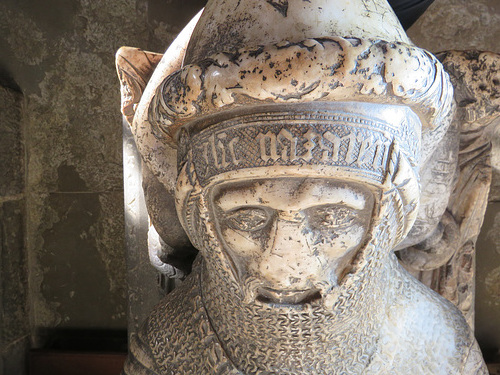 bakewell  church, derbs (26)ihc nazaren detail on effigy on tomb of sir thomas wendesley, +1403