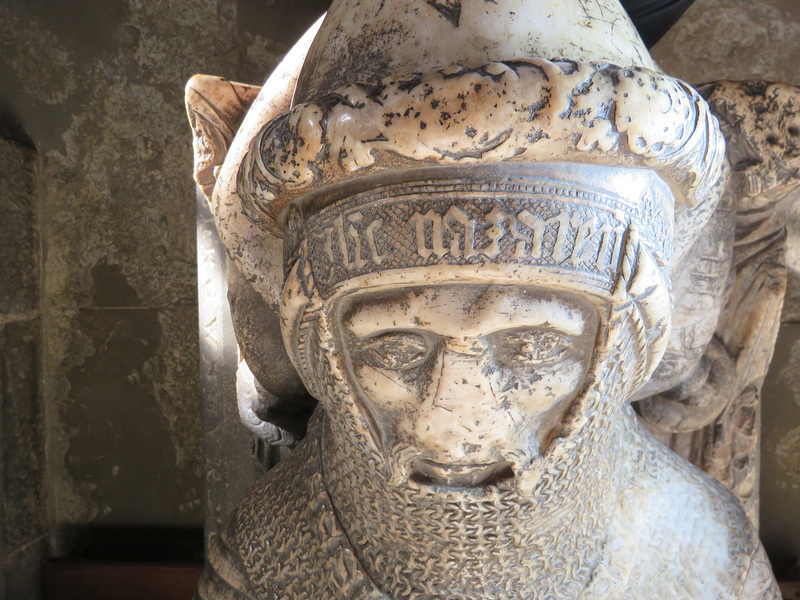 bakewell  church, derbs (26)ihc nazaren detail on effigy on tomb of sir thomas wendesley, +1403