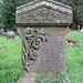 great dunmow church, essex, lilies on tombstone of william pamplin +1907