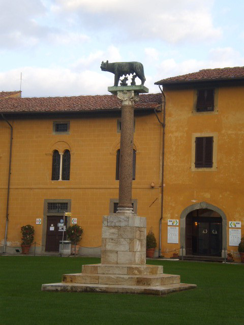 Capitoline wolf with Remus and Romulus.