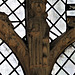 dorchester abbey church, oxon  figure holding book and scroll on mid c14 north chancel jesse window c.1340(90)