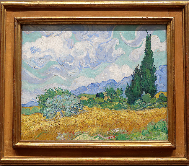 A Wheatfield with Cypresses - Vincent van Gogh