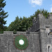 A mirrored roundel on the castle wall