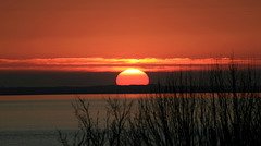 Coucher de soleil sur l'estuaire de la Gironde