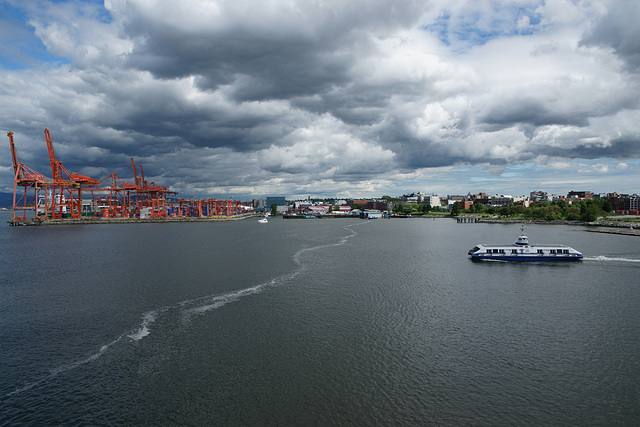 Ferry On Vancouver Harbour