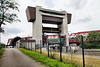 Schleuse Meiderich, Unterhauptturm mit Leitstand (Duisburg-Ruhrort) / 22.07.2023