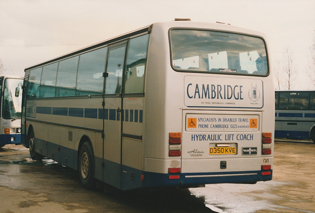 Cambridge Coach Services D350 KVE at Waterbeach - Nov 1990