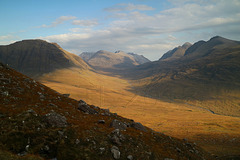 Half-way down from Tom na Gruagaich