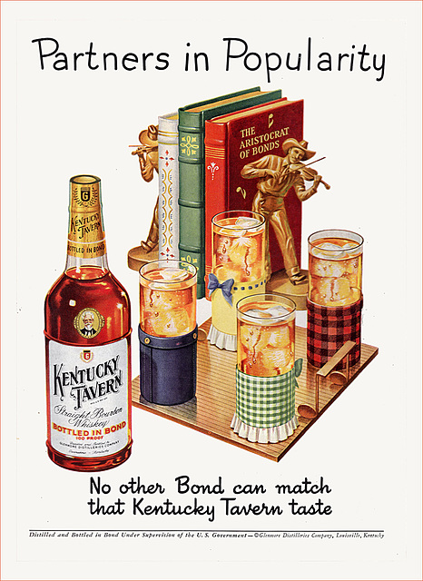 Kentucky Tavern Bourbon Ad, 1950