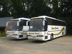 Lewis Coaches LUI 9696 and LUI 9624 at Ickworth House - 5 Aug 2014 (DSCF5564)