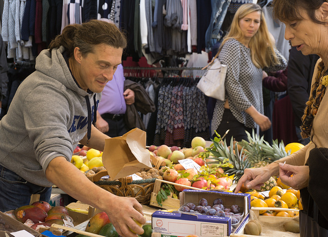 Fruit vendor, farmers market