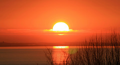 Coucher de soleil sur l'estuaire de la Gironde