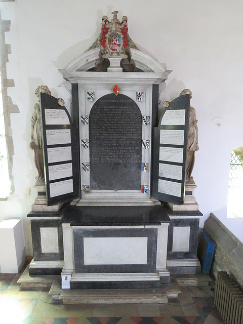 swavesey church, cambs  (19) c17 tomb by nicholas stone for anne kempe, lady cutts +1631