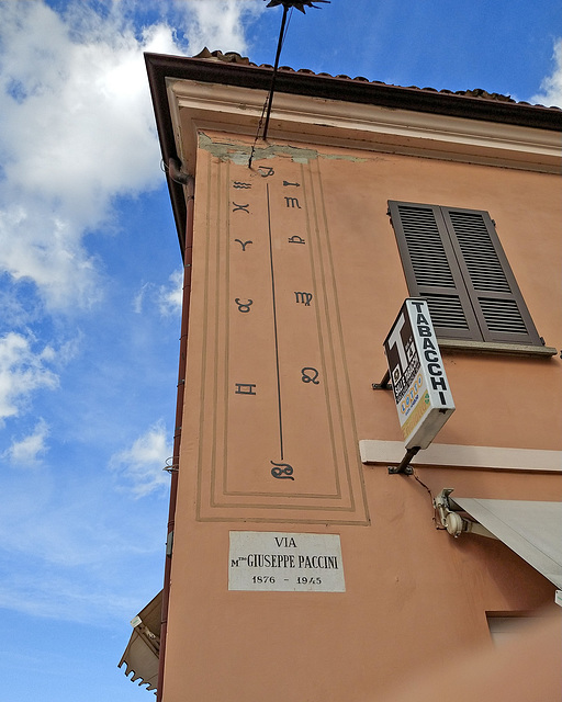 Bozzolo (Mantova) - The sundial with the zodiac signs