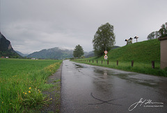 drei Kreuze und Blick nach Teufenbach