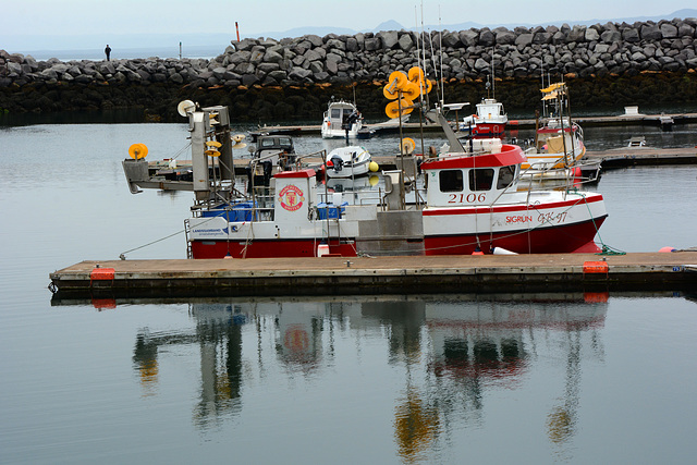 Iceland, Keflavik, Boats Parked