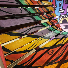 colorful bench (detail)