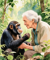 Hommage a Jane Goodall et ses chimpanzés Hommage a Jane Goodall et ses chimpanzés