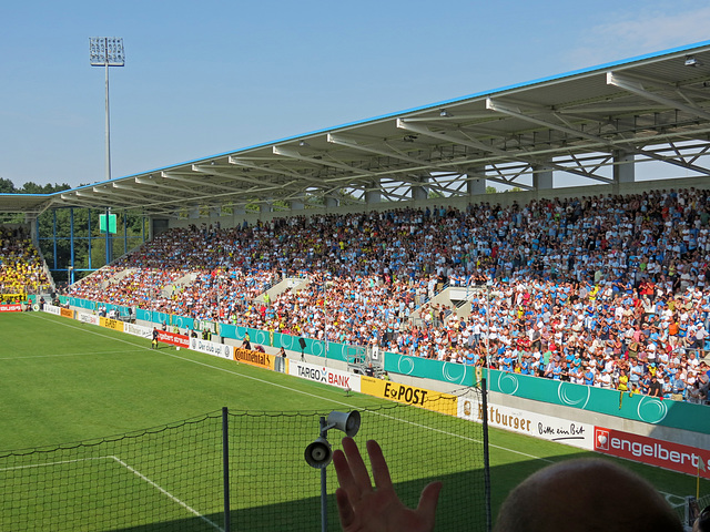 CFC Stadion, die neue Osttribüne ist ausverkauft