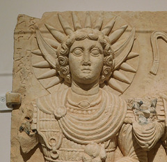 Detail of a Relief with 3 Palmyrene Gods in the Metropolitan Museum of Art, June 2019