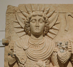 Detail of a Relief with 3 Palmyrene Gods in the Metropolitan Museum of Art, June 2019