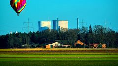 Ballon über dem Emsland bei Lingen