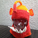 Anglerfish hat, crocheted