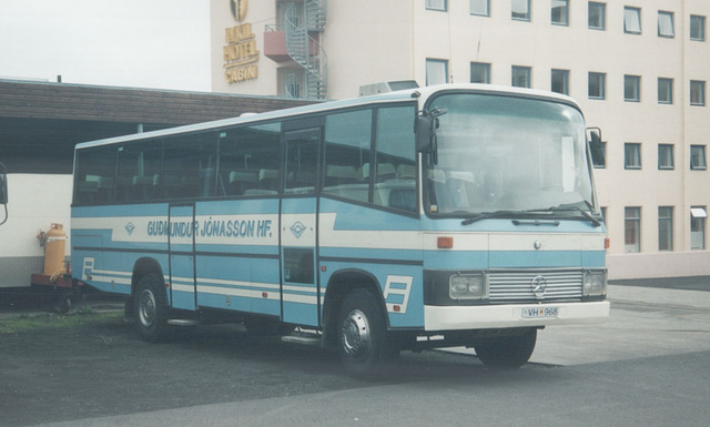 Guðmundur Jónasson VH 968 parked at the GJ premises in Reykjavík – 28 July 2002 (496-26A)