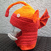 Anglerfish hat, crocheted