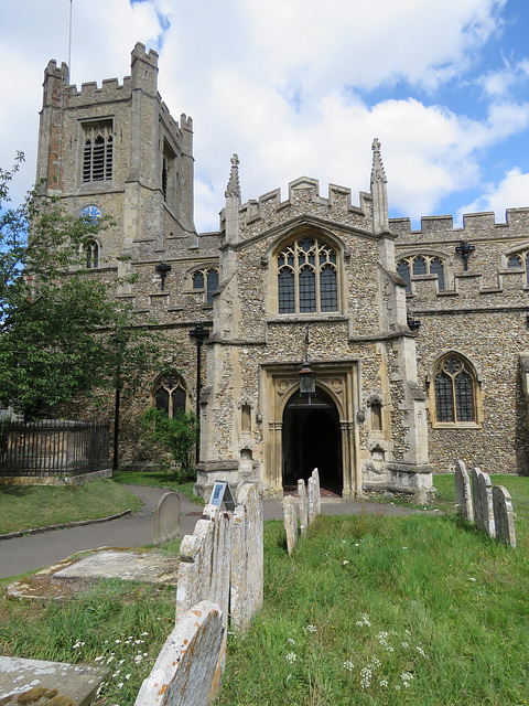 great dunmow essex, c15 porch and tower