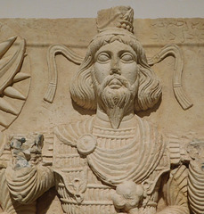 Detail of a Relief with 3 Palmyrene Gods in the Metropolitan Museum of Art, June 2019