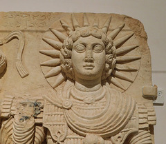 Detail of a Relief with 3 Palmyrene Gods in the Metropolitan Museum of Art, June 2019