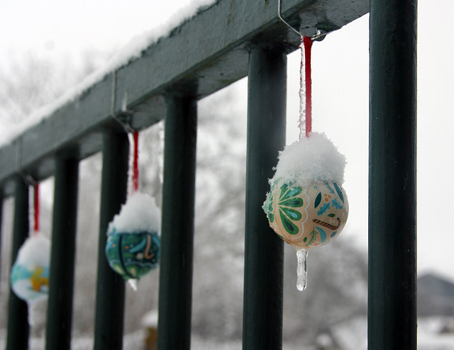 Déco de Noël enneigée